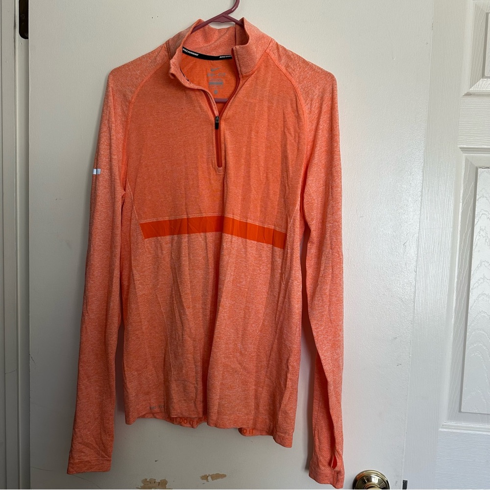 Nike Orange Quarter-Zip Pullover